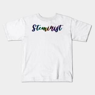 Steminist Black Auora Kids T-Shirt